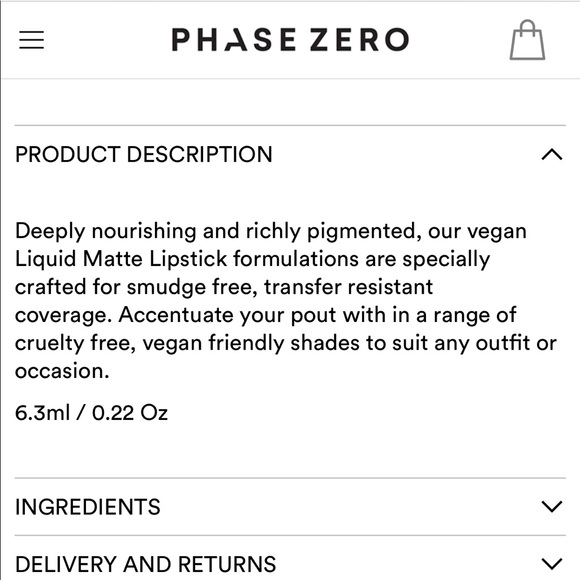 Phase Zero Matte Liquid Lipstick - Undercover๐๐ - Picture 4 of 5